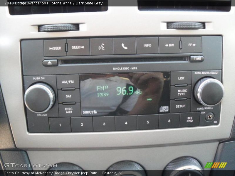 Stone White / Dark Slate Gray 2010 Dodge Avenger SXT