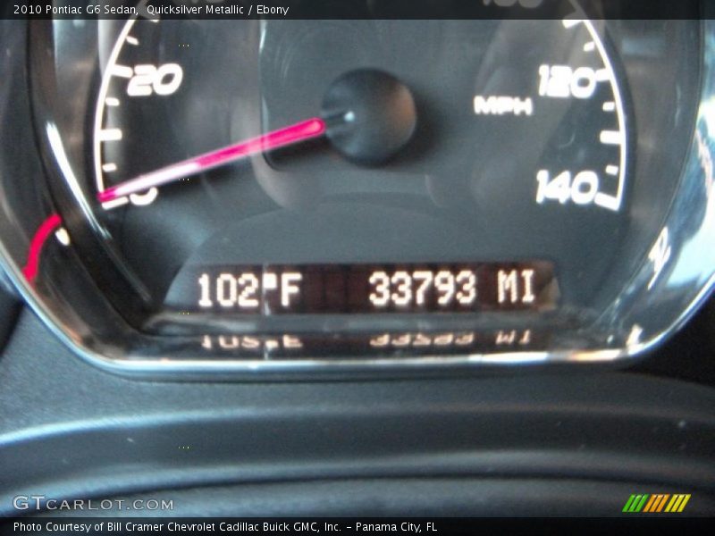 Quicksilver Metallic / Ebony 2010 Pontiac G6 Sedan