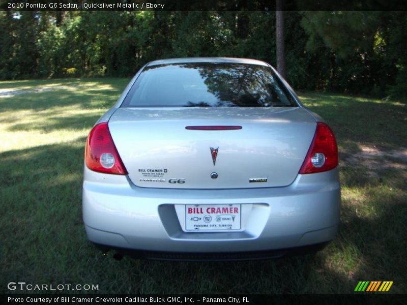 Quicksilver Metallic / Ebony 2010 Pontiac G6 Sedan
