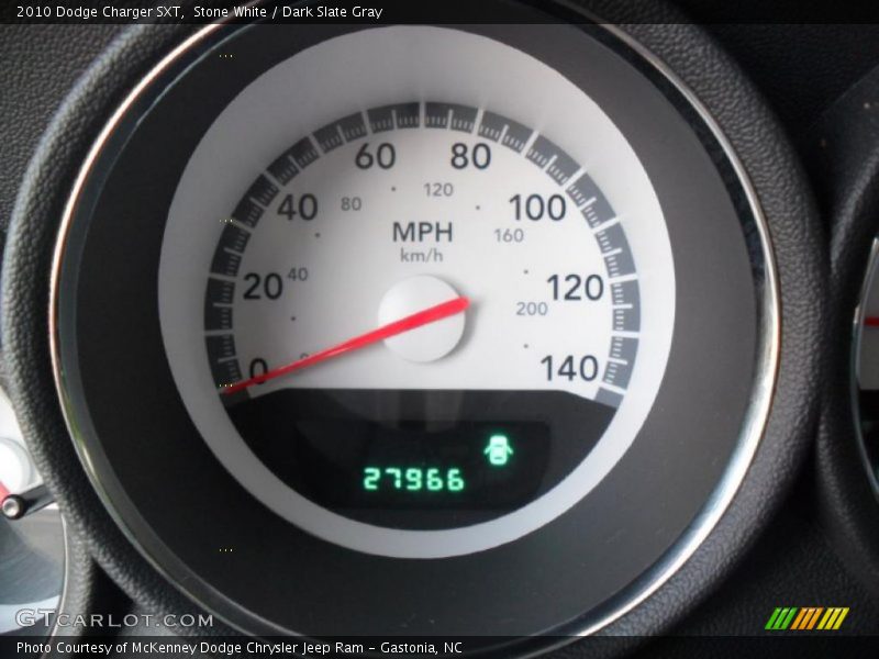 Stone White / Dark Slate Gray 2010 Dodge Charger SXT