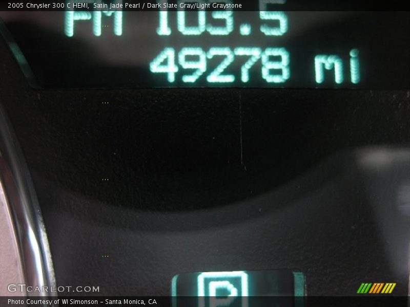 Satin Jade Pearl / Dark Slate Gray/Light Graystone 2005 Chrysler 300 C HEMI