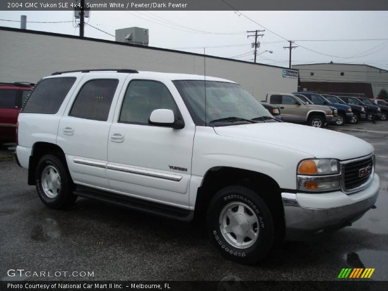 Summit White / Pewter/Dark Pewter 2004 GMC Yukon SLE 4x4