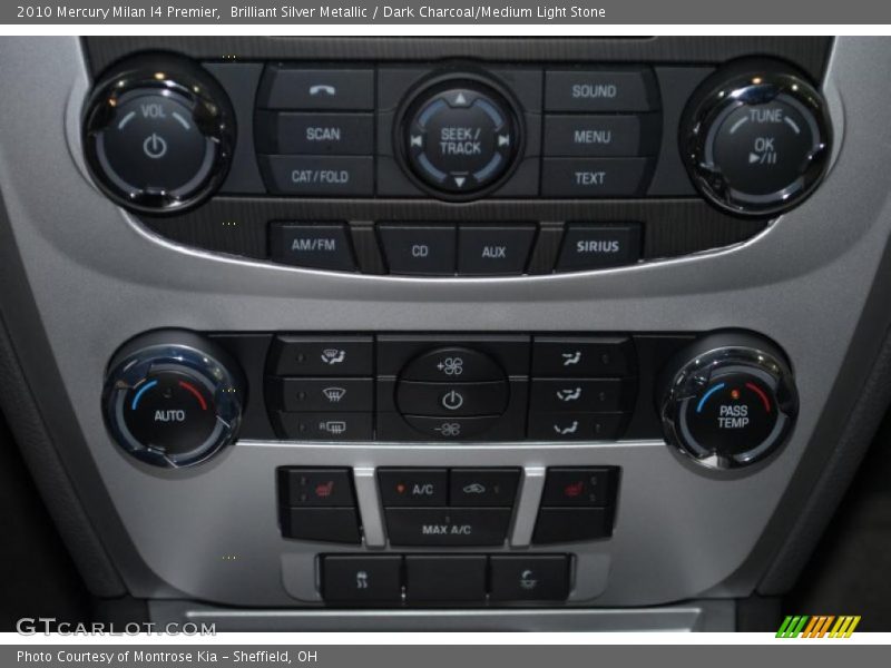Brilliant Silver Metallic / Dark Charcoal/Medium Light Stone 2010 Mercury Milan I4 Premier