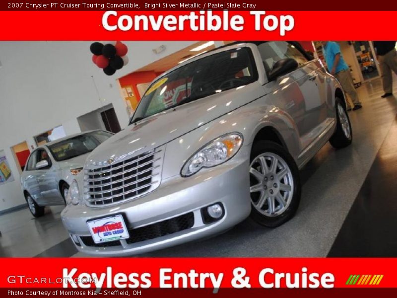 Bright Silver Metallic / Pastel Slate Gray 2007 Chrysler PT Cruiser Touring Convertible