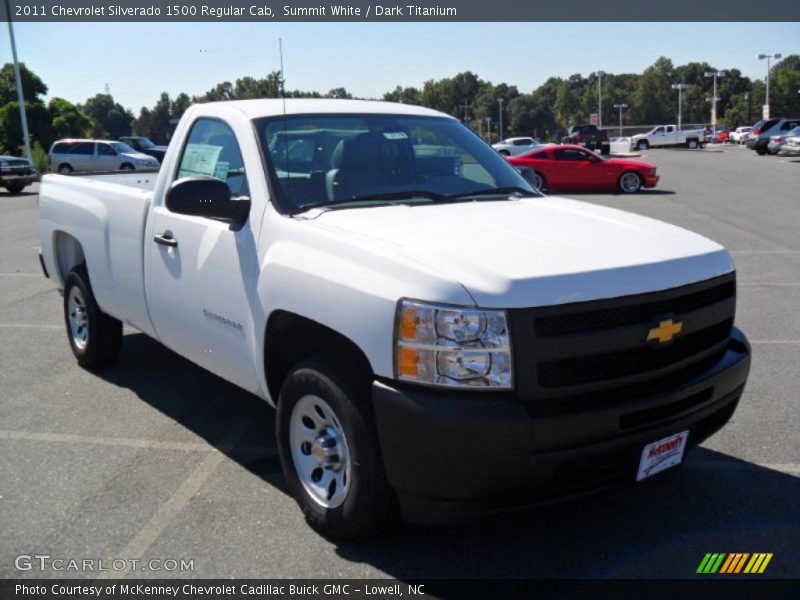 Summit White / Dark Titanium 2011 Chevrolet Silverado 1500 Regular Cab