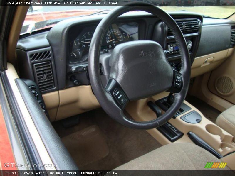Chili Pepper Red Pearl / Camel 1999 Jeep Cherokee Classic 4x4