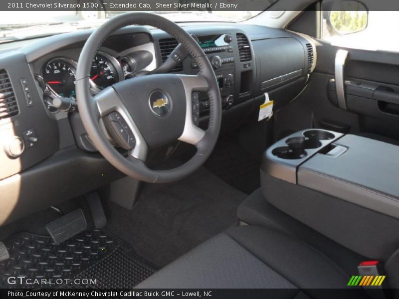 Sheer Silver Metallic / Ebony 2011 Chevrolet Silverado 1500 LT Extended Cab