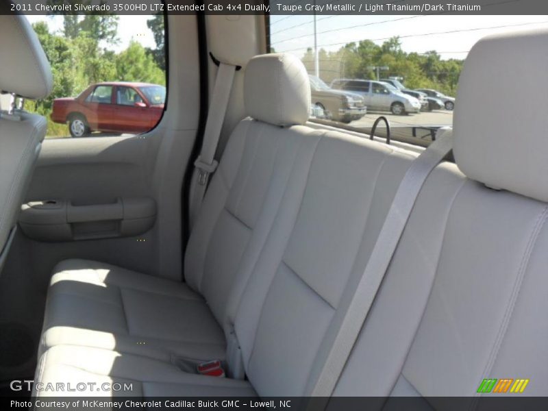 Taupe Gray Metallic / Light Titanium/Dark Titanium 2011 Chevrolet Silverado 3500HD LTZ Extended Cab 4x4 Dually