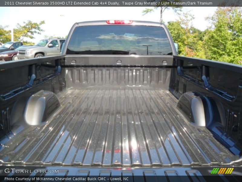 Taupe Gray Metallic / Light Titanium/Dark Titanium 2011 Chevrolet Silverado 3500HD LTZ Extended Cab 4x4 Dually
