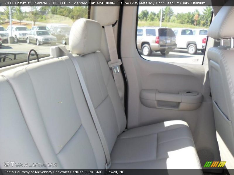 Taupe Gray Metallic / Light Titanium/Dark Titanium 2011 Chevrolet Silverado 3500HD LTZ Extended Cab 4x4 Dually