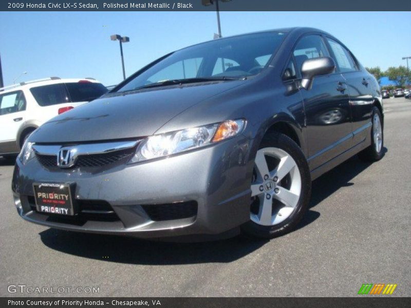 Polished Metal Metallic / Black 2009 Honda Civic LX-S Sedan