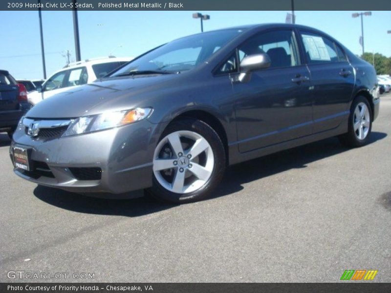 Polished Metal Metallic / Black 2009 Honda Civic LX-S Sedan