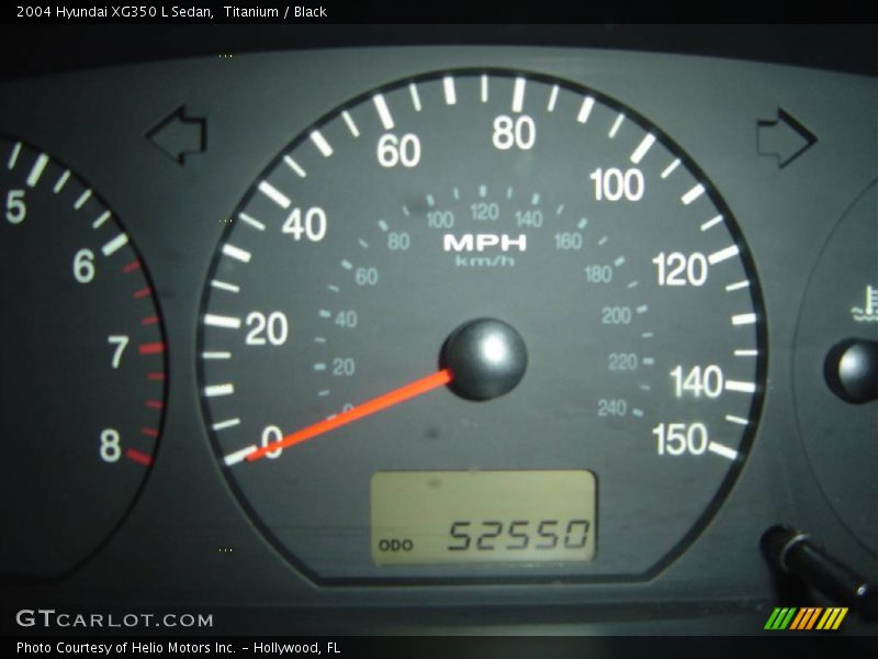 Titanium / Black 2004 Hyundai XG350 L Sedan