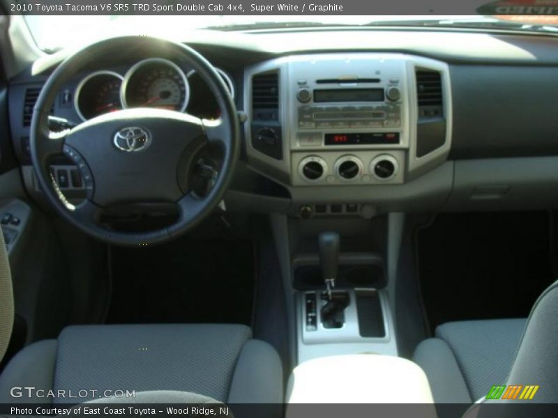 Super White / Graphite 2010 Toyota Tacoma V6 SR5 TRD Sport Double Cab 4x4