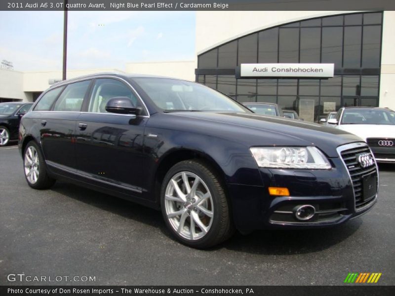 Night Blue Pearl Effect / Cardamom Beige 2011 Audi A6 3.0T quattro Avant