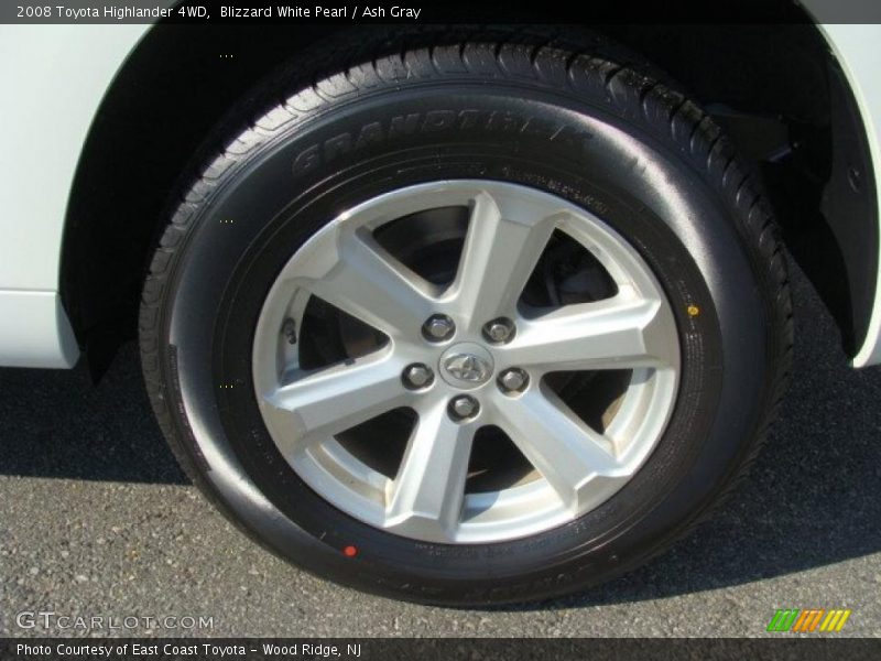Blizzard White Pearl / Ash Gray 2008 Toyota Highlander 4WD