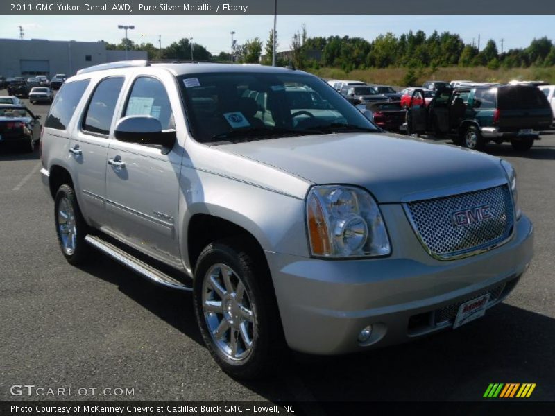 Pure Silver Metallic / Ebony 2011 GMC Yukon Denali AWD