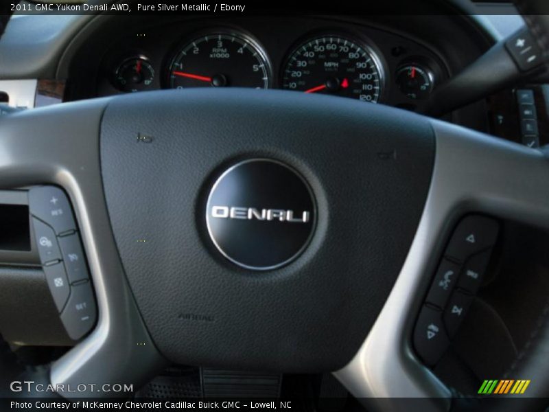 Pure Silver Metallic / Ebony 2011 GMC Yukon Denali AWD