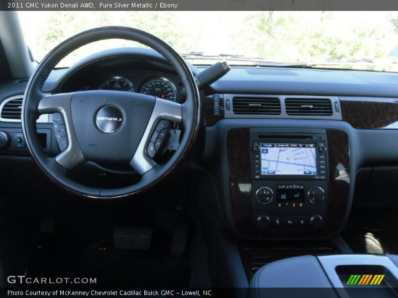 Pure Silver Metallic / Ebony 2011 GMC Yukon Denali AWD