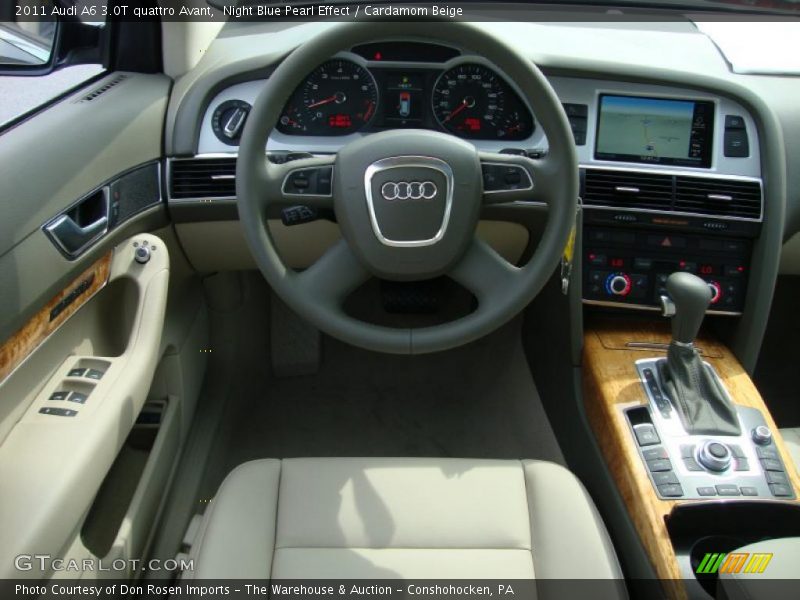Night Blue Pearl Effect / Cardamom Beige 2011 Audi A6 3.0T quattro Avant