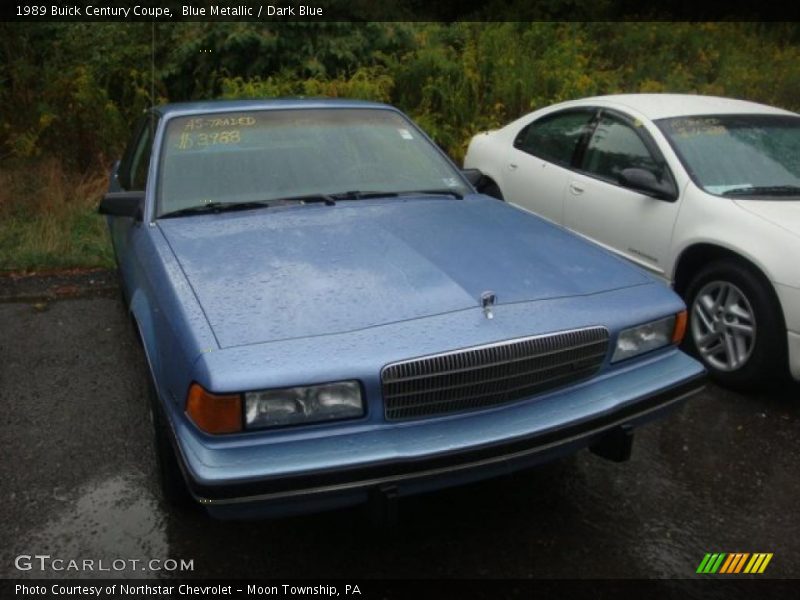 Blue Metallic / Dark Blue 1989 Buick Century Coupe