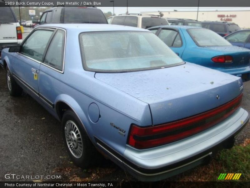 Blue Metallic / Dark Blue 1989 Buick Century Coupe