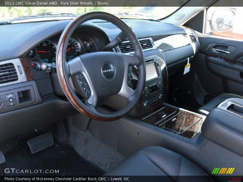 Pure Silver Metallic / Ebony 2011 GMC Yukon Denali AWD