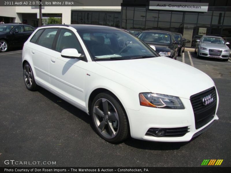Ibis White / Black 2011 Audi A3 2.0 TDI