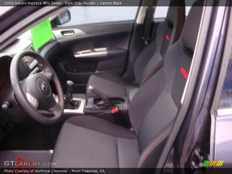 Dark Gray Metallic / Carbon Black 2009 Subaru Impreza WRX Sedan