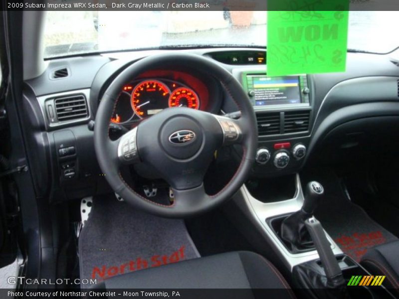 Dark Gray Metallic / Carbon Black 2009 Subaru Impreza WRX Sedan