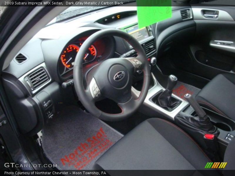 Dark Gray Metallic / Carbon Black 2009 Subaru Impreza WRX Sedan