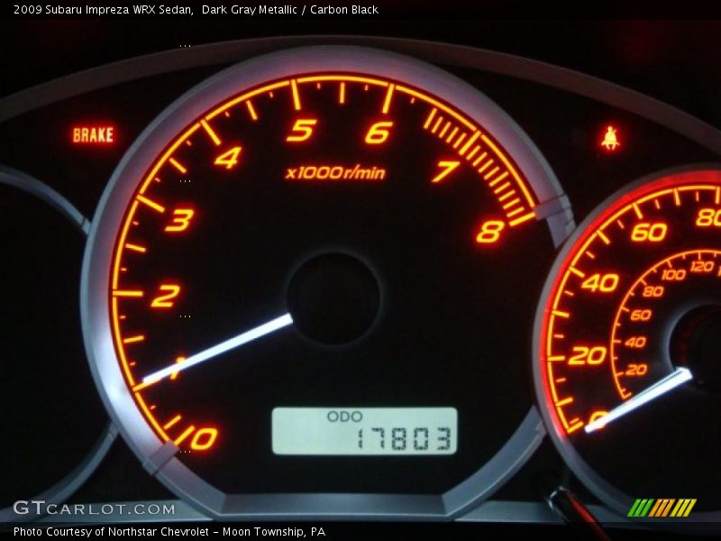 Dark Gray Metallic / Carbon Black 2009 Subaru Impreza WRX Sedan