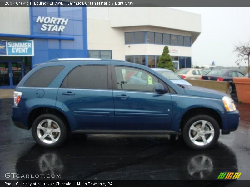 Bermuda Green Metallic / Light Gray 2007 Chevrolet Equinox LT AWD