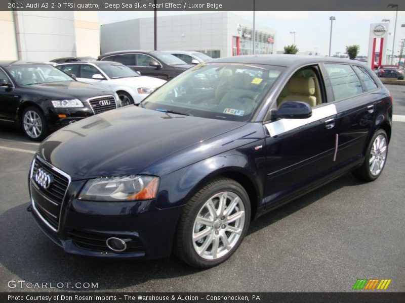 Deep Sea Blue Pearl Effect / Luxor Beige 2011 Audi A3 2.0 TFSI quattro