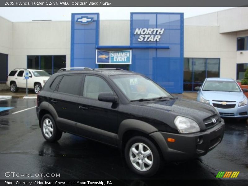 Obsidian Black / Gray 2005 Hyundai Tucson GLS V6 4WD