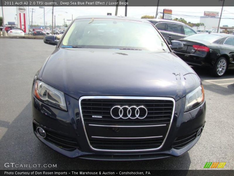 Deep Sea Blue Pearl Effect / Luxor Beige 2011 Audi A3 2.0 TFSI quattro