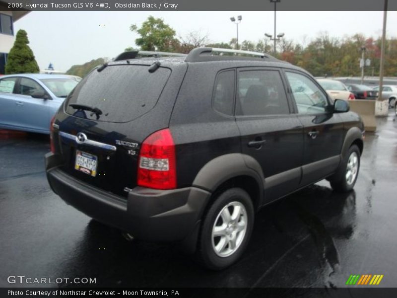 Obsidian Black / Gray 2005 Hyundai Tucson GLS V6 4WD