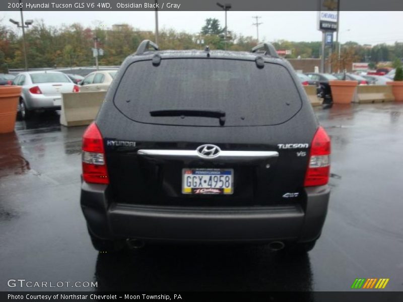 Obsidian Black / Gray 2005 Hyundai Tucson GLS V6 4WD