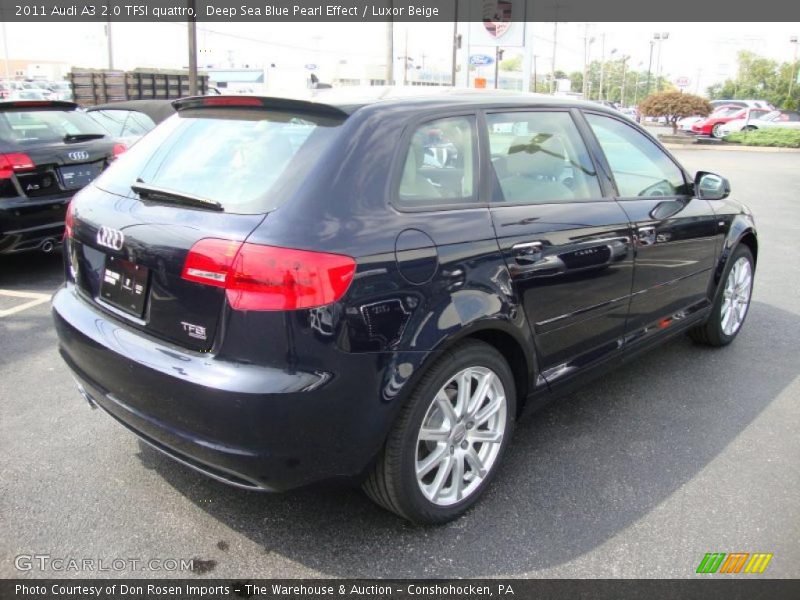 Deep Sea Blue Pearl Effect / Luxor Beige 2011 Audi A3 2.0 TFSI quattro