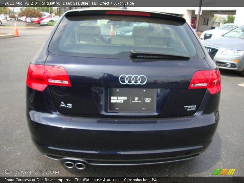 Deep Sea Blue Pearl Effect / Luxor Beige 2011 Audi A3 2.0 TFSI quattro