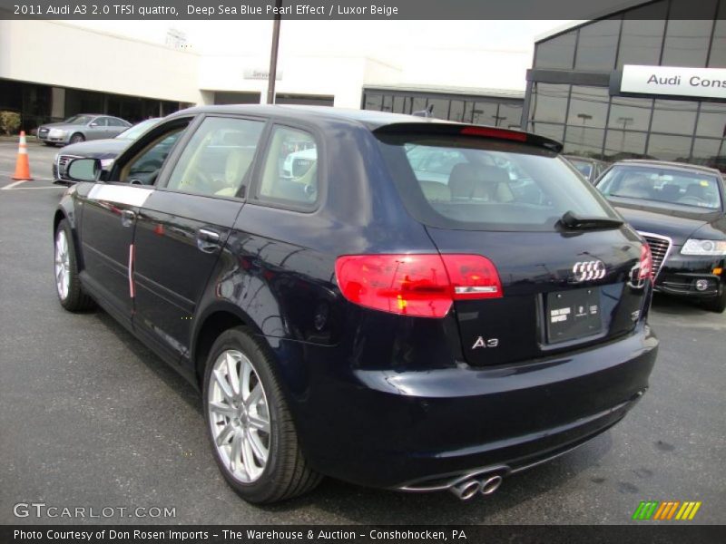 Deep Sea Blue Pearl Effect / Luxor Beige 2011 Audi A3 2.0 TFSI quattro