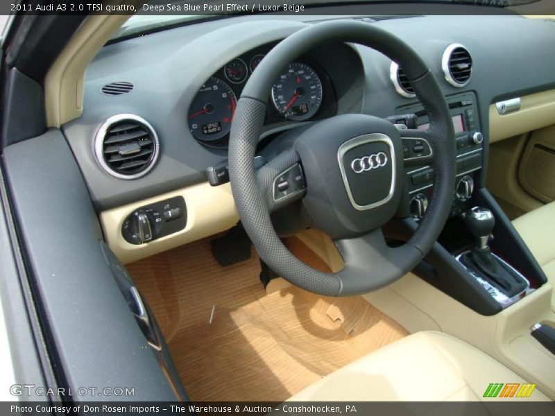 Deep Sea Blue Pearl Effect / Luxor Beige 2011 Audi A3 2.0 TFSI quattro