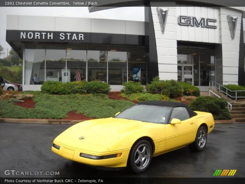 Yellow / Black 1991 Chevrolet Corvette Convertible