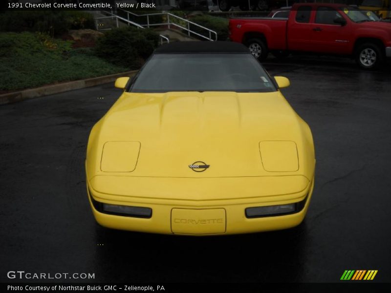 Yellow / Black 1991 Chevrolet Corvette Convertible