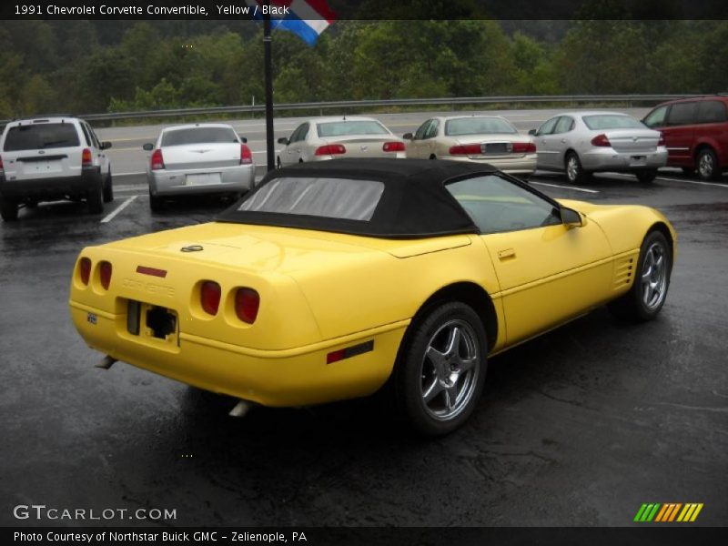 Yellow / Black 1991 Chevrolet Corvette Convertible
