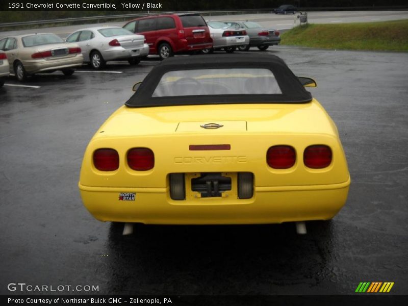 Yellow / Black 1991 Chevrolet Corvette Convertible
