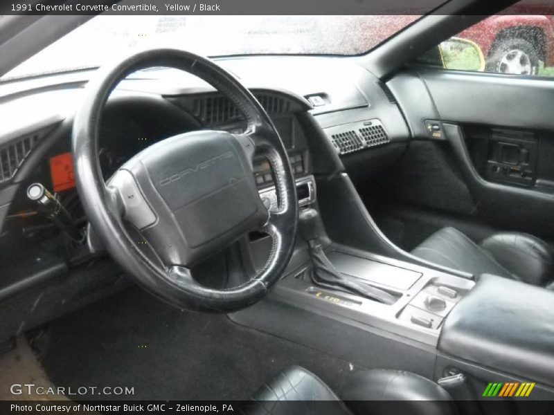 Yellow / Black 1991 Chevrolet Corvette Convertible