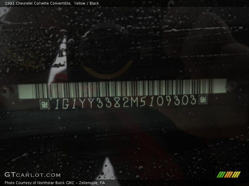 Yellow / Black 1991 Chevrolet Corvette Convertible