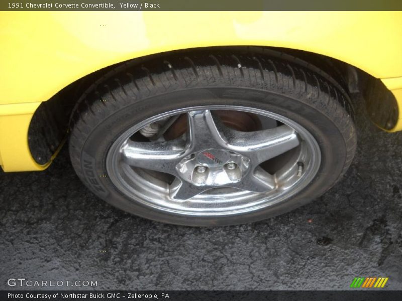 Yellow / Black 1991 Chevrolet Corvette Convertible