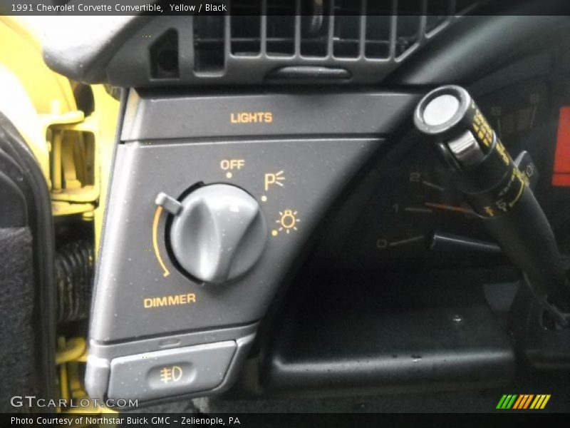 Yellow / Black 1991 Chevrolet Corvette Convertible
